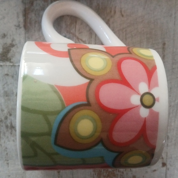 French Bull Jackie Shapiro Espresso Cup Saucer Set Ceramic Multi-color Floral - Picture 9 of 12